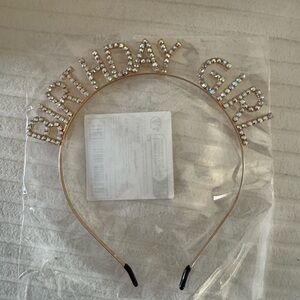 Dolls Kill Gold 'Birthday Girl' Rhinestone Tiara